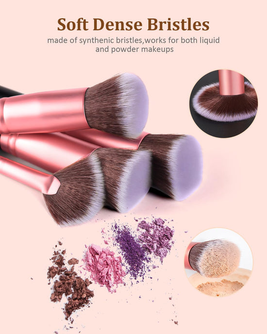 Cosmetic brush set — 16 pcs bestope pro synthetic foundation and eye brushes