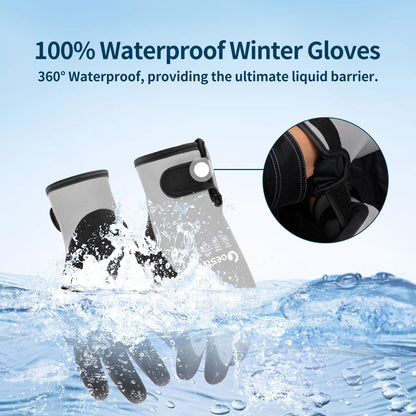 GOESTRIC waterproof winter work gloves with grip for shoveling snow