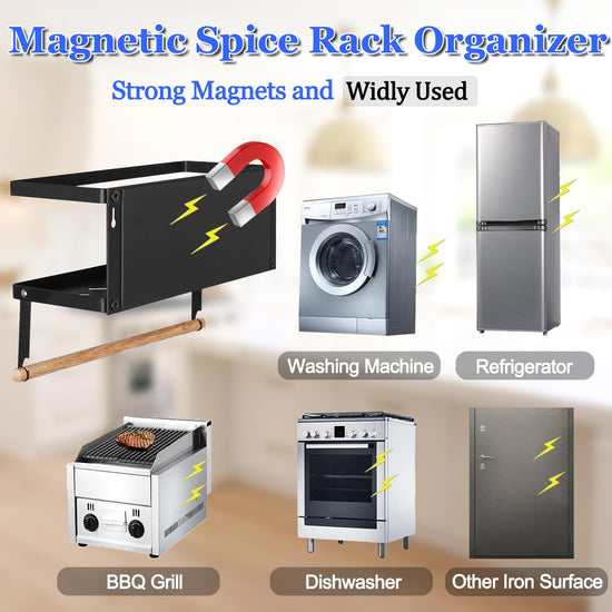 Storage rack — Magnetic spice rack for refrigerator by Dr.BeTree
