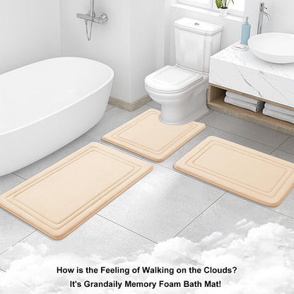 Grandaily memory foam bath rug — ultra soft and non-slip design