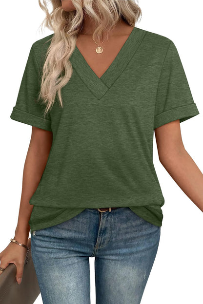 Wiholl shirt — Casual summer V neck short sleeve design 2026