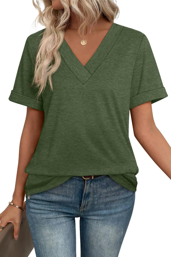 Wiholl shirt — Casual summer V neck short sleeve design 2026