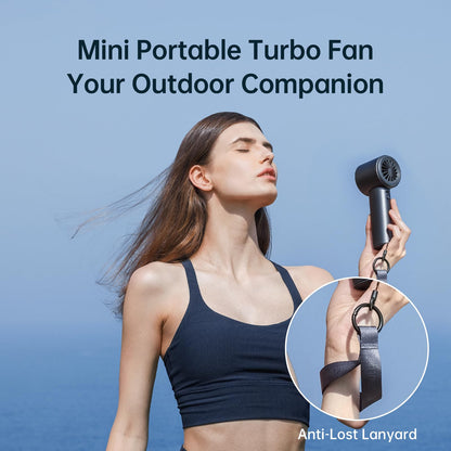 JISULIFE handheld fan - Extreme cooling output with digital display and fast charge