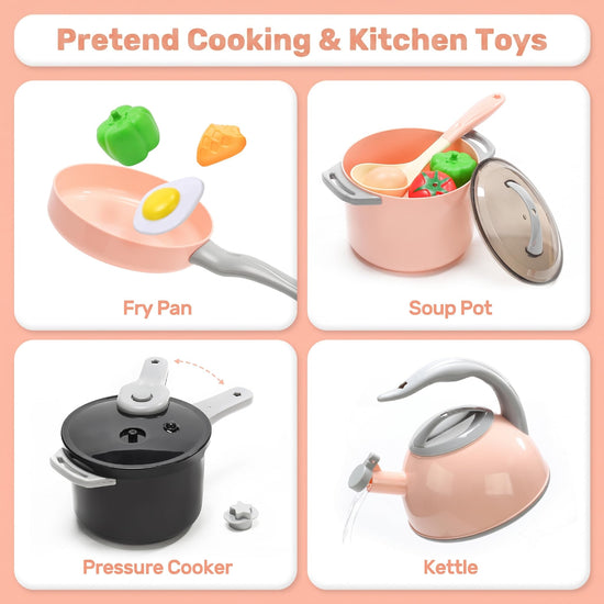 Pretend play toy — Cute Stone kids cooking set