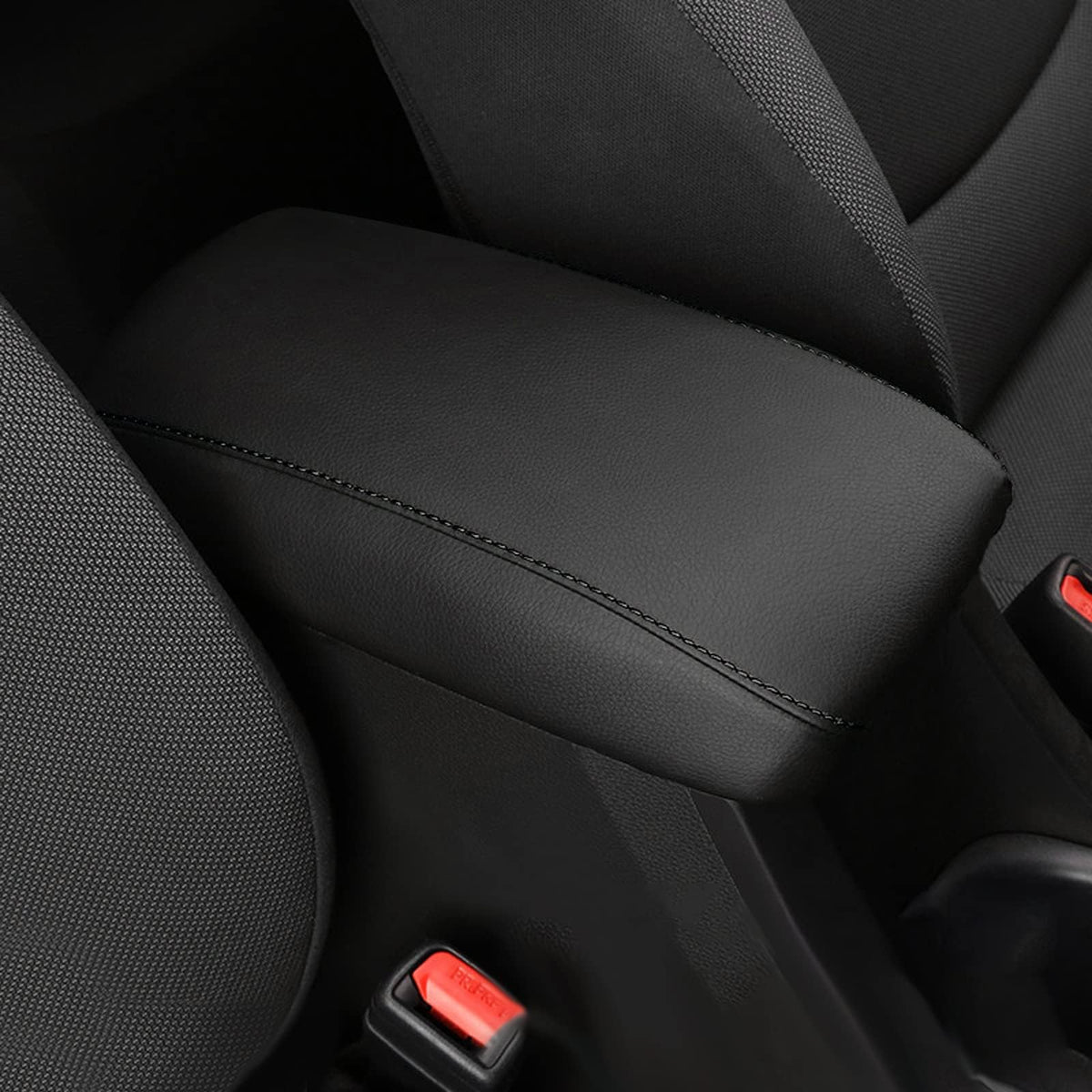 AOMSAZTO console covers - Armrest covers for 2012-2017 Toyota Camry with black stitches