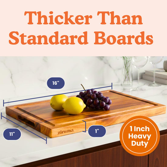 Cutting board — Non toxic acacia wood with natural beeswax finish by Ziruma