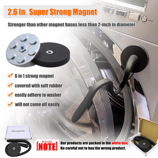 Front load washer door prop - removable door stopper with magnetic base 2.6 inch