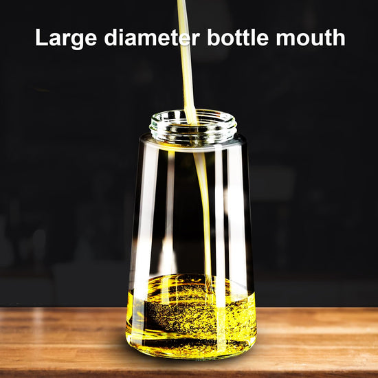 Bottle — 2 in 1 glass oil sprayer and dispenser with stickers, 16oz/470ml capacity