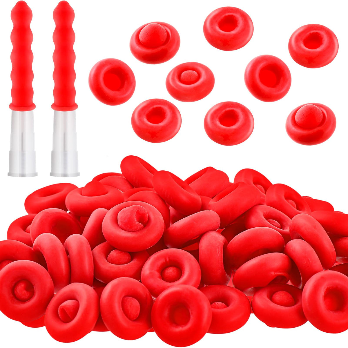 Zonon caulk caps for sealing and preserving, red