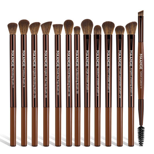 MAANGE cosmetic brush set — 20 pcs double-ended kabuki and contour brushes.
