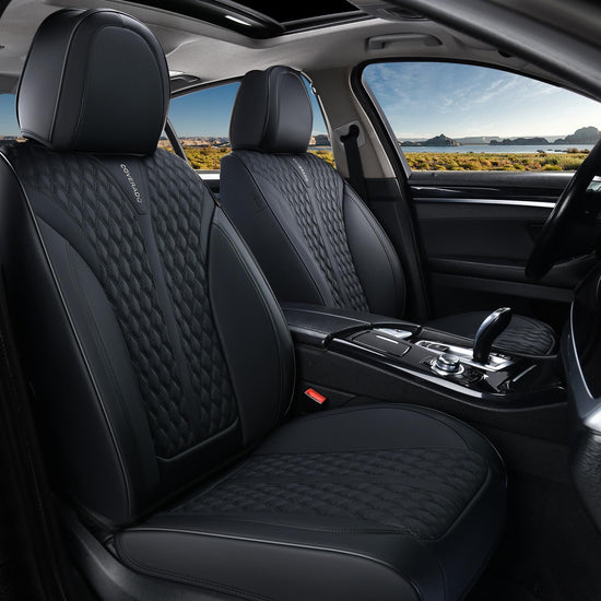 Coverado car seat covers - luxury nappa leather waterproof full set for 5 seats