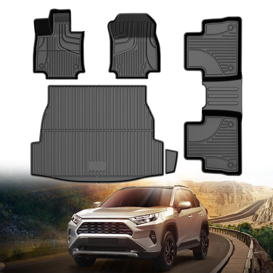 AOMSAZTO vehicle mat — Custom fit TPE floor liner for Toyota RAV4 2019-2025