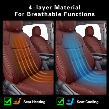 EKR Sienna seat covers - waterproof leather full set for 2021-2026 Toyota Sienna