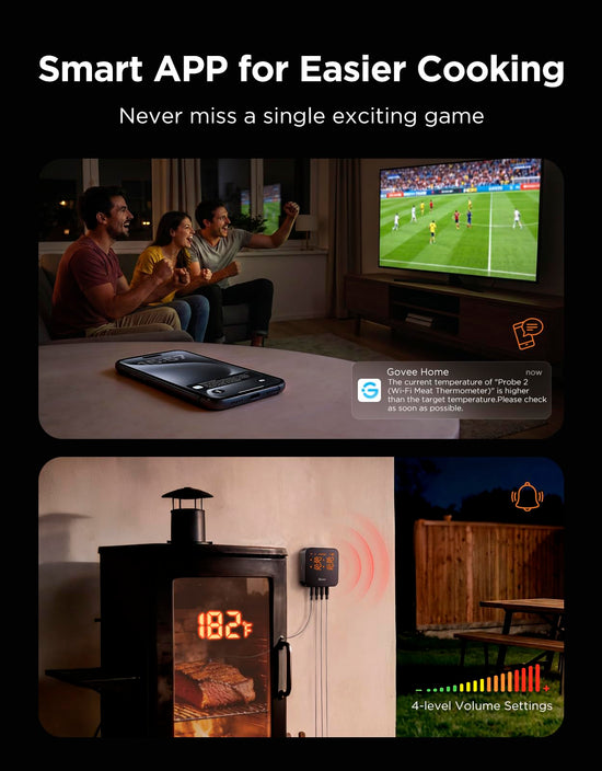 Govee WiFi meat thermometer — smart wireless thermometer with app alerts