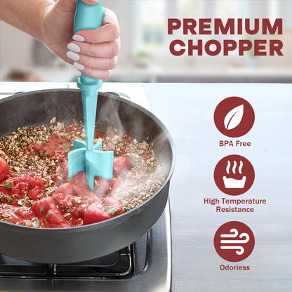 Meat chopper — premium heat resistant smasher for ground beef and burgers