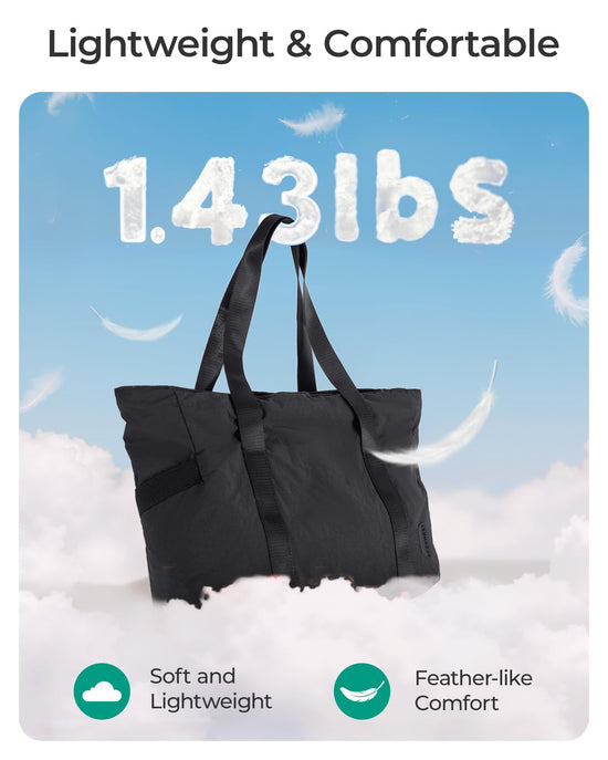 BAGSMART tote bag — zippered work tote with compartments for travel and gym