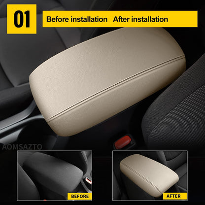 AOMSAZTO center console armrest cover lid - Beige for Jeep Compass 2011-2015