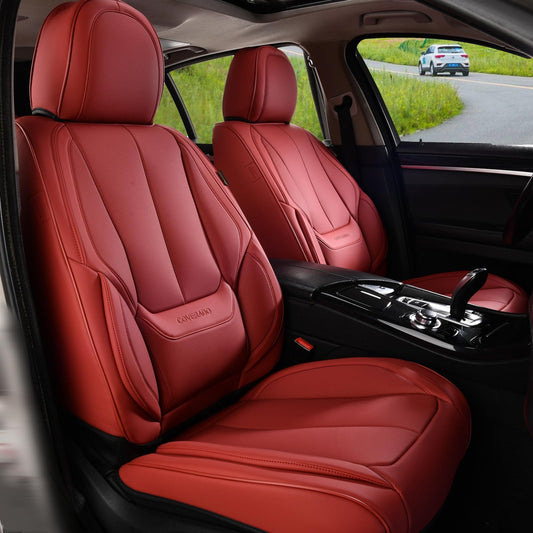 Coverado seat covers — waterproof nappa leather front seat covers for most cars