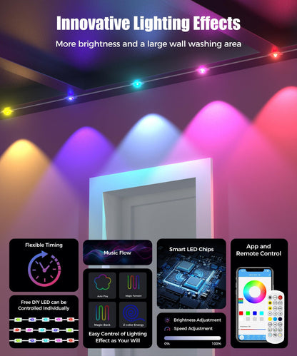 POOFZY string light — RGBIC smart outdoor decor with app control and 50 scene modes