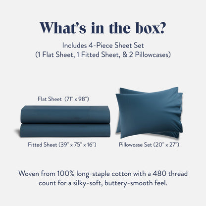 BED_LINEN_SET — Brooklinen luxe core sheet set with fitted and flat sheets plus pillowcases