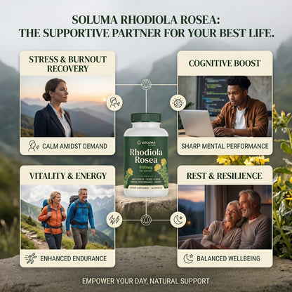 Roilois Soluma Rhodiola Rosea, Pure & Simple, Daily Support