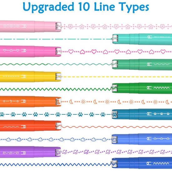 AECHY marking pen — dual tip with curve shapes and 8 colors for note taking supplies