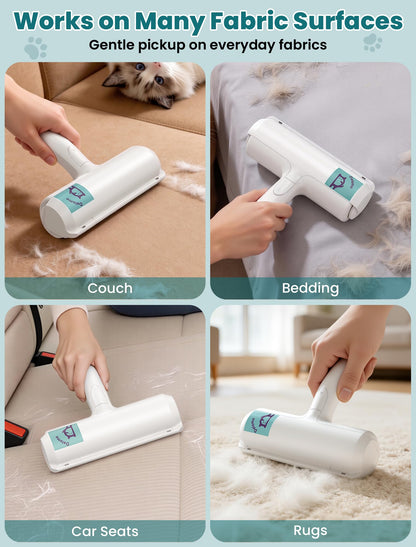 Lint remover — Self-cleaning pet hair removal tool for furniture and car seats