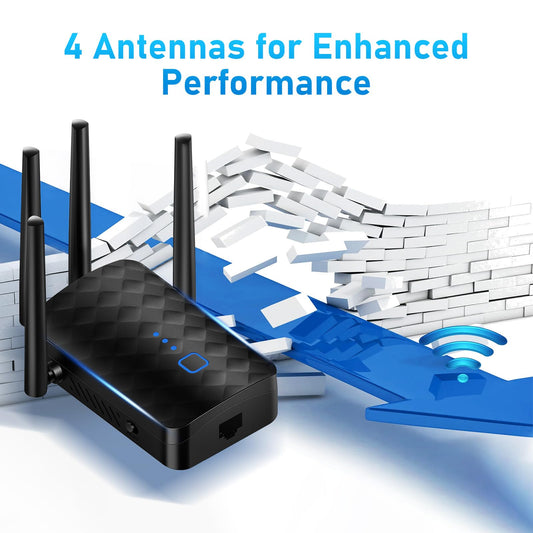 1200M WiFi Booster Dual Band 5.8GHz&2.4GHz WiFi Extender Signal Booster