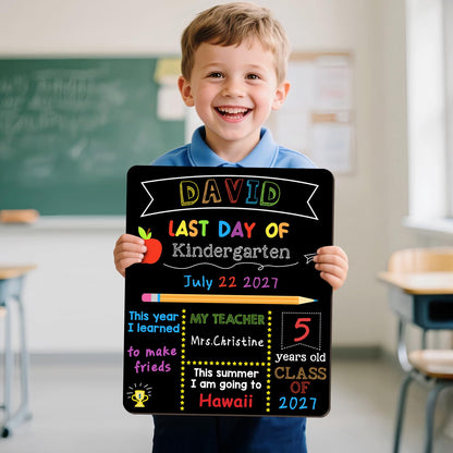 Writing board — Double sided back to school board with 6 pens for kids