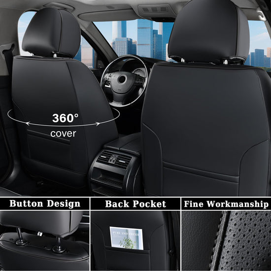 Coverado car seat cover — premium nappa leather with embossed pattern and waterproof design