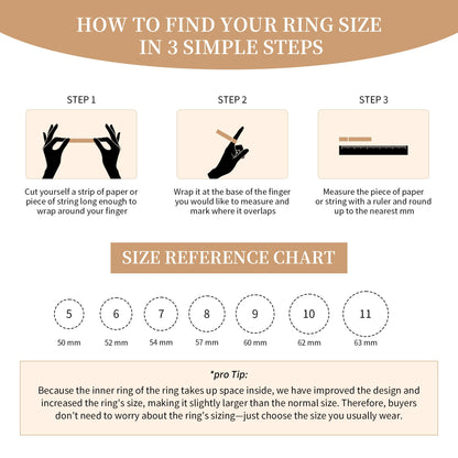 Canboer ring set — 14K gold plated interlocked stackable rings for women