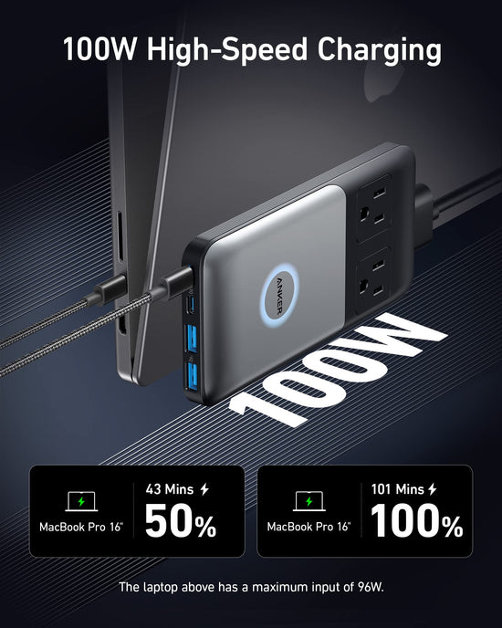 Anker 727 power strip — GaNPrime 100W charging capability