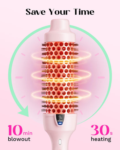 Wavytalk thermal brush - 1.5 inch round brush with negative ions for shiny hair