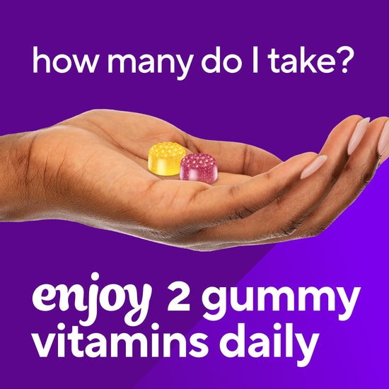 Vitafusion Omega-3 gummy vitamins - Berry lemonade flavor with EPA/DHA and vitamins A, C, D, E, 120 count.