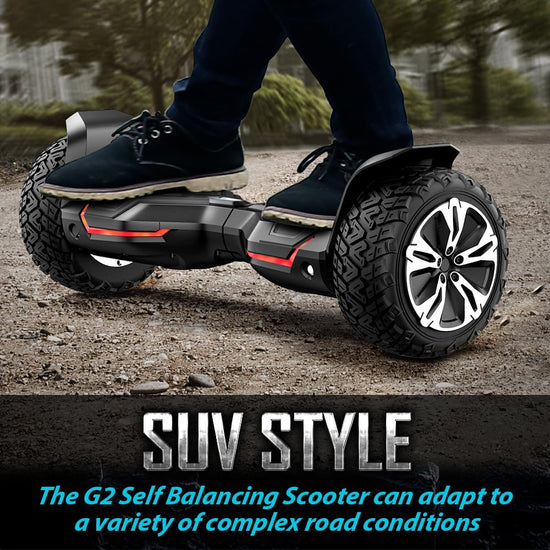 Gyroor Warrior self balancing electric vehicle with Bluetooth speakers and LED lights