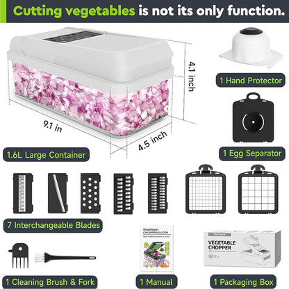 Food slicer — 12-in-1 vegetable chopper by MealHelper