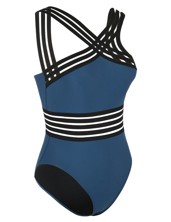 Hilor women's tummy control swimsuit — slimming one piece with crossover design