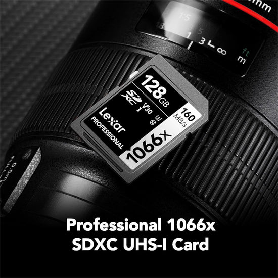 Flash memory — Lexar Professional 1066x 64GB SDXC UHS-I card silver series