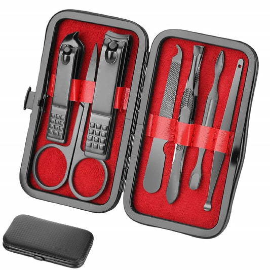 Nail clipper — professional manicure set with precision tools and storage case.