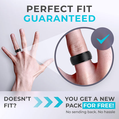 ThunderFit silicone rings - 10mm wide, breathable multipack options 1-10