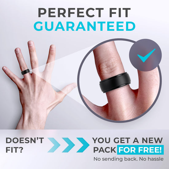 ThunderFit silicone rings - 10mm wide, breathable multipack options 1-10