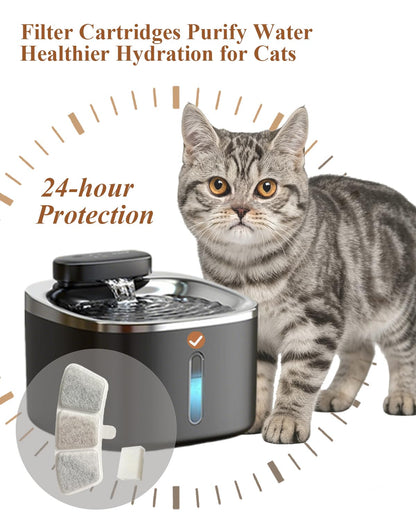 Cat Fountain Filter Replacement Compatible with Oneisall PW04 3.5L Wireless Cat Water Fountain,Removes Impurities, Easy Install, 12 Count