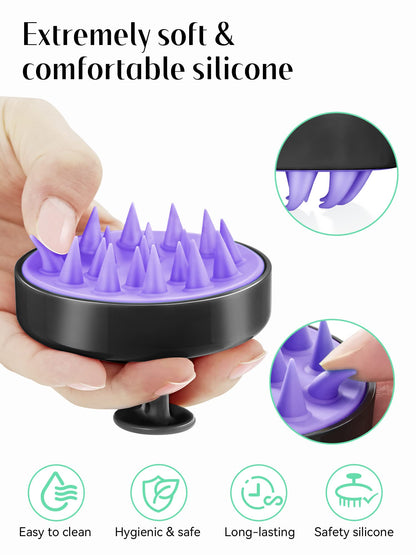 HEETA scalp massager — soft silicone scrubber for hair growth and relaxation