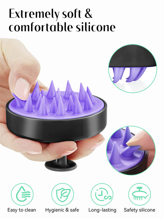 HEETA scalp massager — soft silicone scrubber for hair growth and relaxation
