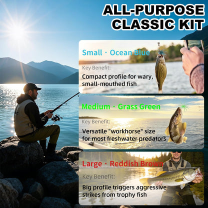 Sea Urchin Baits for Bass Fishing, 12-Piece Soft Creature-Style Dice Baits