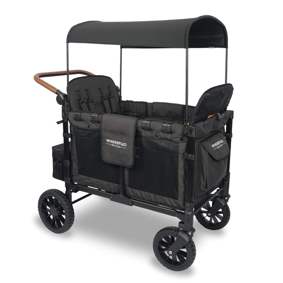 Wonderfold W4 Luxe stroller — collapsible wagon with 4 seats and sun canopy