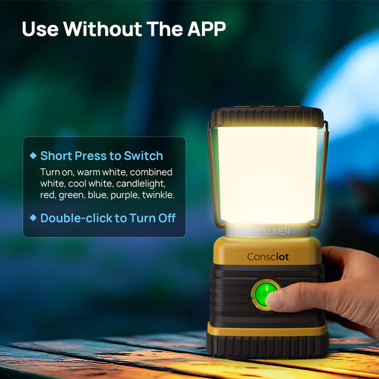 Consciot electric lantern — 1000LM battery powered camping light