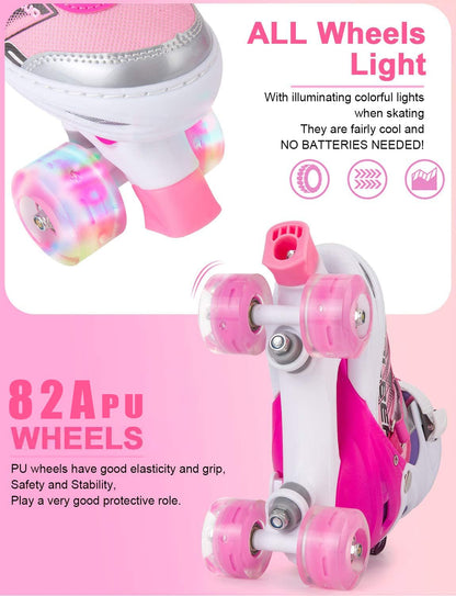 Sowume roller skates with illuminating wheels for girls and women