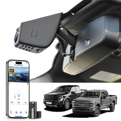 Mangoal onboard camera with 4K front and 1080P rear, GPS and WiFi connectivity