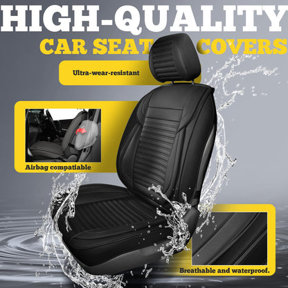 LINGVIDO vehicle seat cover — Faux Nappa leather, waterproof and airbag compatible